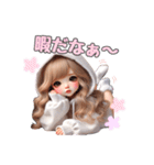 毎日使える白パーカーギャル♡1（個別スタンプ：10）