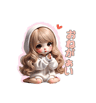 毎日使える白パーカーギャル♡1（個別スタンプ：18）