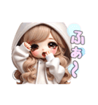 毎日使える白パーカーギャル♡1（個別スタンプ：19）