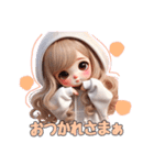 毎日使える白パーカーギャル♡1（個別スタンプ：20）