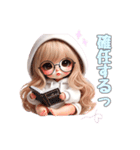 毎日使える白パーカーギャル♡1（個別スタンプ：21）