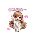 毎日使える白パーカーギャル♡1（個別スタンプ：23）