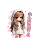 毎日使える白パーカーギャル♡1（個別スタンプ：24）