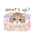 ［英語］大人かわいい♡ねこと花のスタンプ（個別スタンプ：6）
