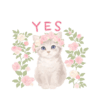 ［英語］大人かわいい♡ねこと花のスタンプ（個別スタンプ：7）