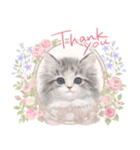 ［英語］大人かわいい♡ねこと花のスタンプ（個別スタンプ：11）