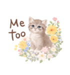 ［英語］大人かわいい♡ねこと花のスタンプ（個別スタンプ：12）