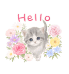 ［英語］大人かわいい♡ねこと花のスタンプ（個別スタンプ：22）