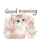 ［英語］大人かわいい♡ねこと花のスタンプ（個別スタンプ：23）