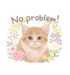 ［英語］大人かわいい♡ねこと花のスタンプ（個別スタンプ：26）