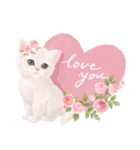 ［英語］大人かわいい♡ねこと花のスタンプ（個別スタンプ：28）