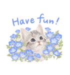 ［英語］大人かわいい♡ねこと花のスタンプ（個別スタンプ：30）