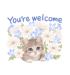 ［英語］大人かわいい♡ねこと花のスタンプ（個別スタンプ：31）