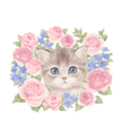 ［英語］大人かわいい♡ねこと花のスタンプ（個別スタンプ：37）