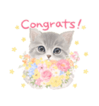 ［英語］大人かわいい♡ねこと花のスタンプ（個別スタンプ：38）