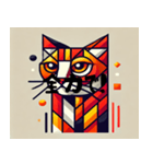積極的なキュビズム猫（個別スタンプ：8）