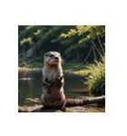 白カワウソの日常14（個別スタンプ：17）