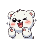 ふわもこシロクマの毎日スタンプ（個別スタンプ：2）