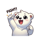 ふわもこシロクマの毎日スタンプ（個別スタンプ：4）