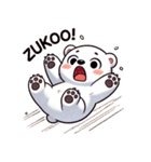 ふわもこシロクマの毎日スタンプ（個別スタンプ：6）