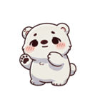 ふわもこシロクマの毎日スタンプ（個別スタンプ：7）
