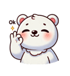 ふわもこシロクマの毎日スタンプ（個別スタンプ：8）