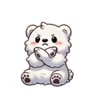 ふわもこシロクマの毎日スタンプ（個別スタンプ：9）