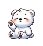 ふわもこシロクマの毎日スタンプ（個別スタンプ：18）