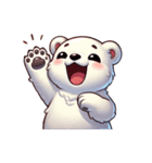 ふわもこシロクマの毎日スタンプ（個別スタンプ：19）
