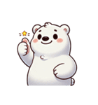 ふわもこシロクマの毎日スタンプ（個別スタンプ：21）
