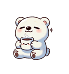 ふわもこシロクマの毎日スタンプ（個別スタンプ：23）