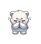 ふわもこシロクマの毎日スタンプ（個別スタンプ：34）