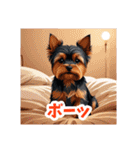 イラスト風気持ち伝えるヨーキースタンプ（個別スタンプ：33）