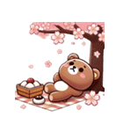 お花見クマ（個別スタンプ：9）
