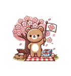お花見クマ（個別スタンプ：11）