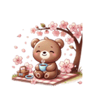 お花見クマ（個別スタンプ：19）