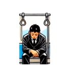 満員電車で疲れたサラリーマン（個別スタンプ：6）