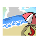 エビの日常☆海へ行く（個別スタンプ：29）
