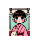 満員電車で退屈な女の子（個別スタンプ：15）