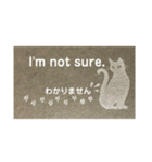 A cat studying English hard.（個別スタンプ：1）