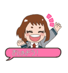 MHA トガとお茶子の会話スタンプ（個別スタンプ：1）