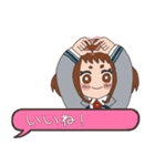 MHA トガとお茶子の会話スタンプ（個別スタンプ：3）