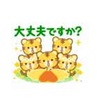 大人のためのねこ動く花畑トラ(虎）まみれ（個別スタンプ：17）