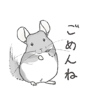 ちょいデフォチンチラ(バイオレット)（個別スタンプ：16）