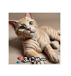 ふんわり粘土風のちゃとら猫スタンプ♪（個別スタンプ：28）