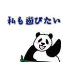 パンダの毎日の実用的な挨拶（個別スタンプ：1）