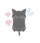 毎日使える☆シンプル黒猫さん（個別スタンプ：25）