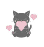 毎日使える☆シンプル黒猫さん（個別スタンプ：26）