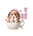 毎日使える白パーカーギャル♡2（個別スタンプ：8）