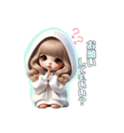 毎日使える白パーカーギャル♡2（個別スタンプ：9）